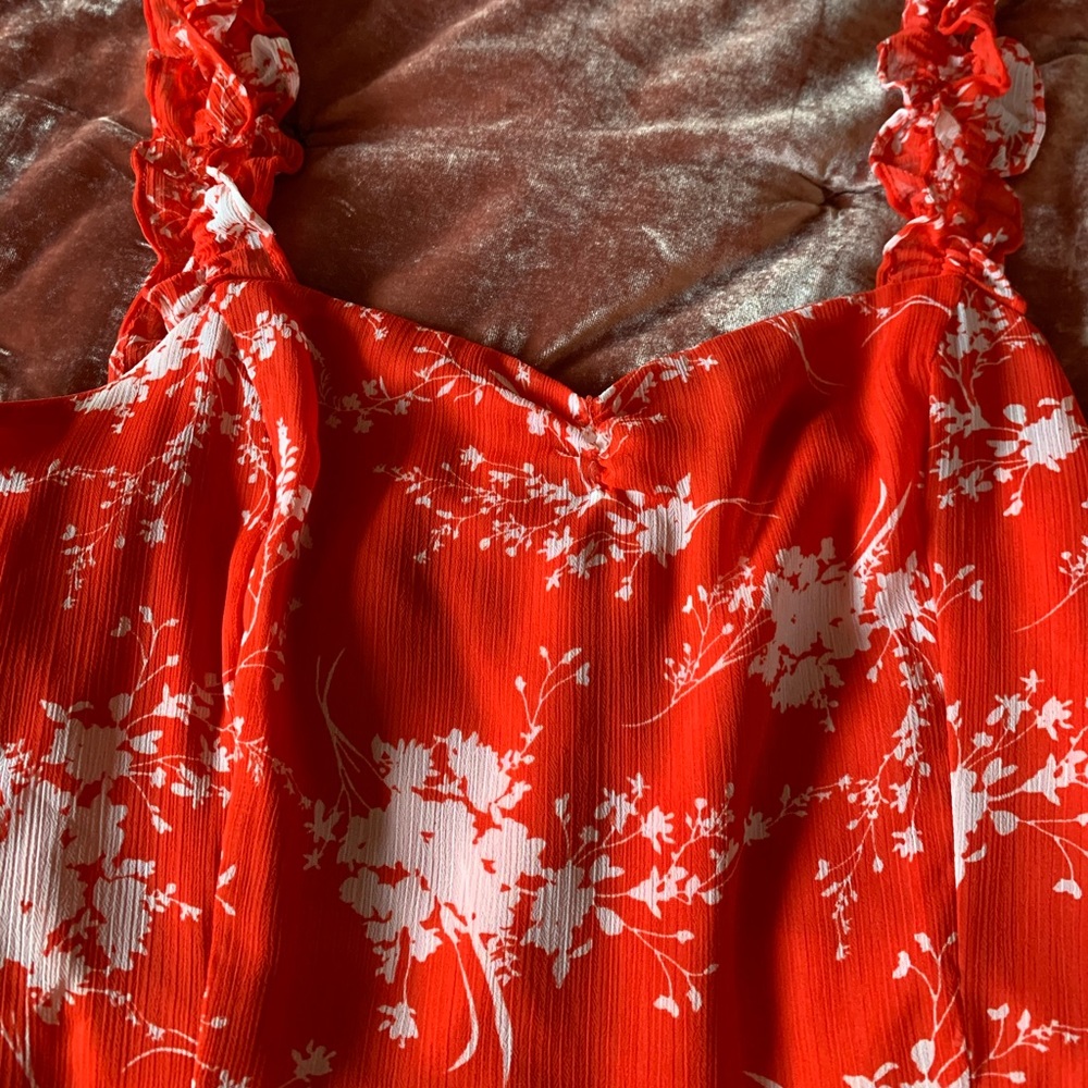 Above the knee Nordstrom coral orange dress